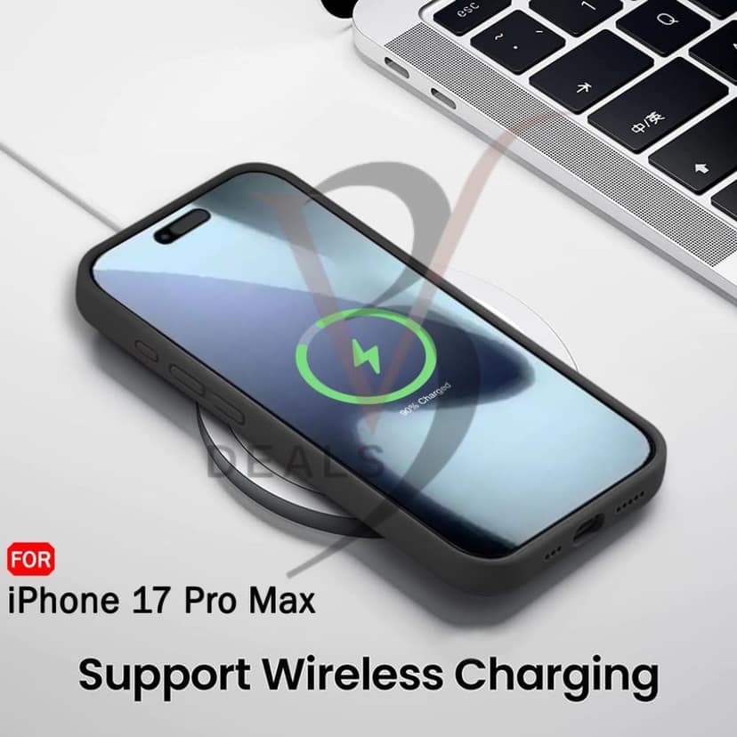 V3Deals Compatible for iPhone 17 Pro Max Case with 360° Soft Micro-Fiber Lining, Shock-Absorbing Design, Camera and Screen Protection, Anti-Skid, Dustproof, Wireless Charging Compatible view 7