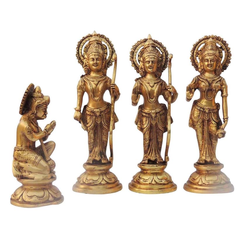 Brass Showpiece Ram God Idol Statue (BSMAS1395 H) view 2