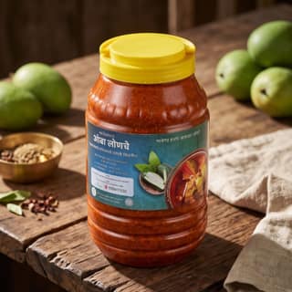 Authentic Kolhapuri Mango Pickle - 5000 gm - One plastic jar