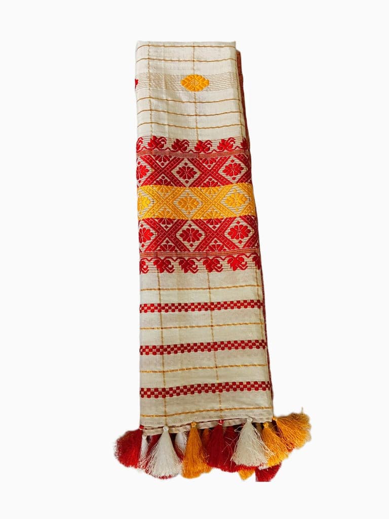 Assamese traditional handmade muga gamusa view 2