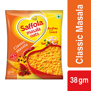 Saffola Masala Oats - Classic Masala, Fibre Rich, Healthy Snack, 38 g