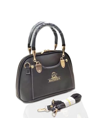 Magnifique Women's Hand/Sling/Side Bag/purse Polyurethane Western (Black)