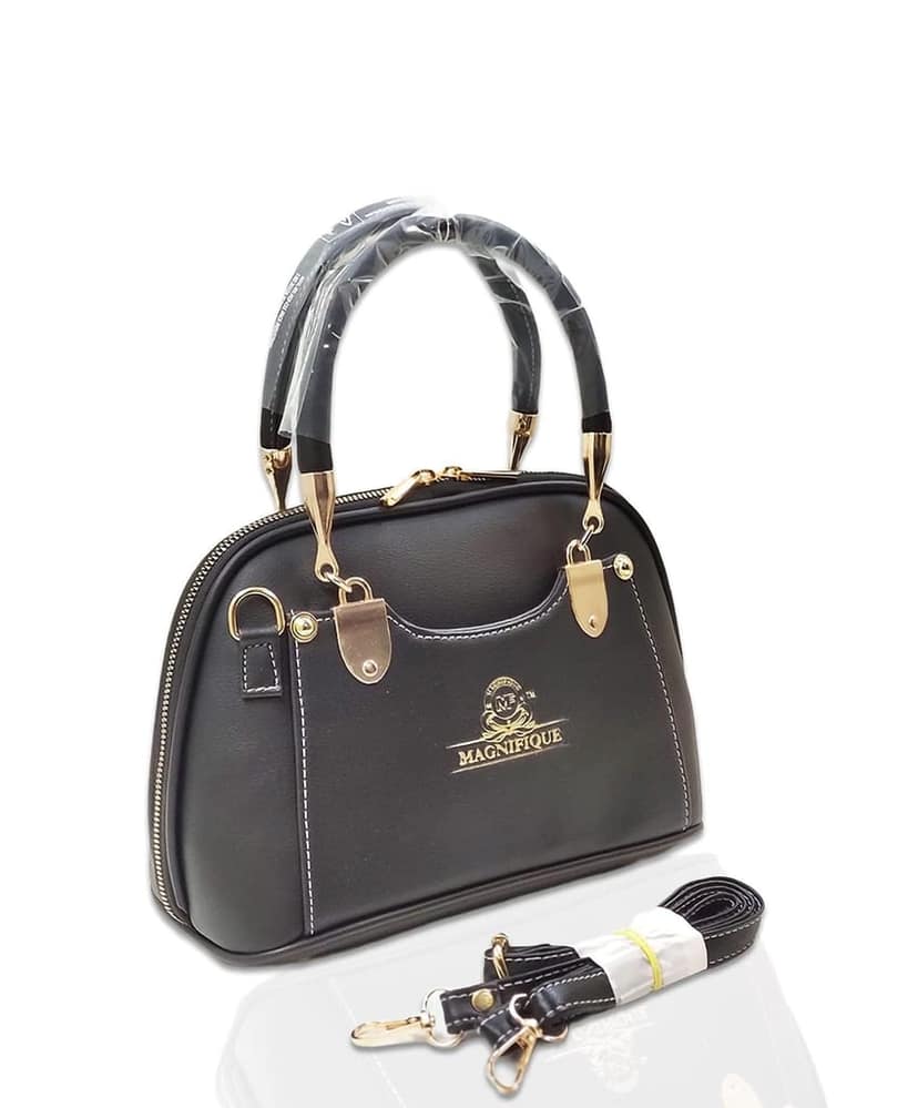 Magnifique Women's Hand/Sling/Side Bag/purse Polyurethane Western (Black)