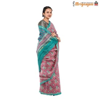 HANDLOOM CHANDERI SILK SAREE WITH BLOUSE (SKU - 1SC114310522 , SAREE - 1250)