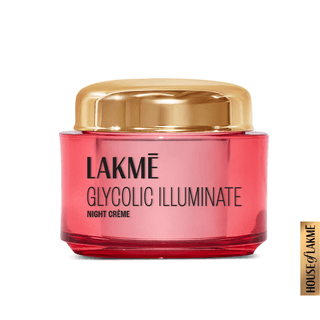 Lakme Glycolic Illuminate Night Cream / Glycolic Acid & 1% Niacinamide For Skin Cell Regeneration