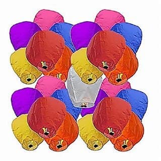 hot air ballons (sky lanterns pack of 10)