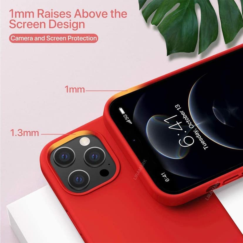 LIRAMARK Liquid Silicone Soft Back Cover Case for Apple iPhone 12 Pro Max (6.7 inch) view 3
