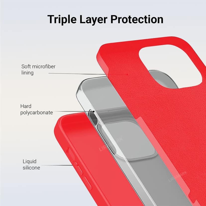 LIRAMARK Liquid Silicone Soft Back Cover Case for Apple iPhone 12 Pro Max (6.7 inch) view 5