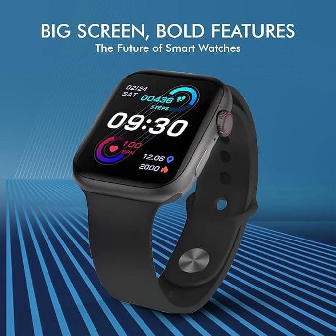 Smart Watch with Black Silicone Strap view 5