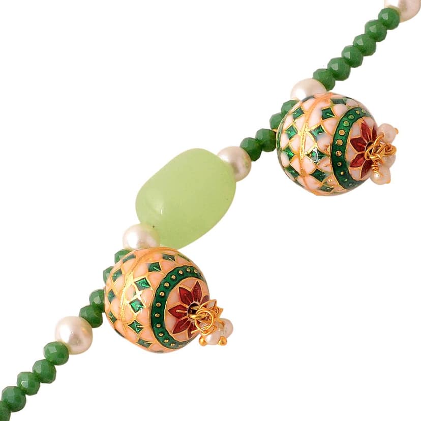 Tribes India Multicolor Meenakari Beaded Bracelet (1TJWWRSRJ00801) view 4