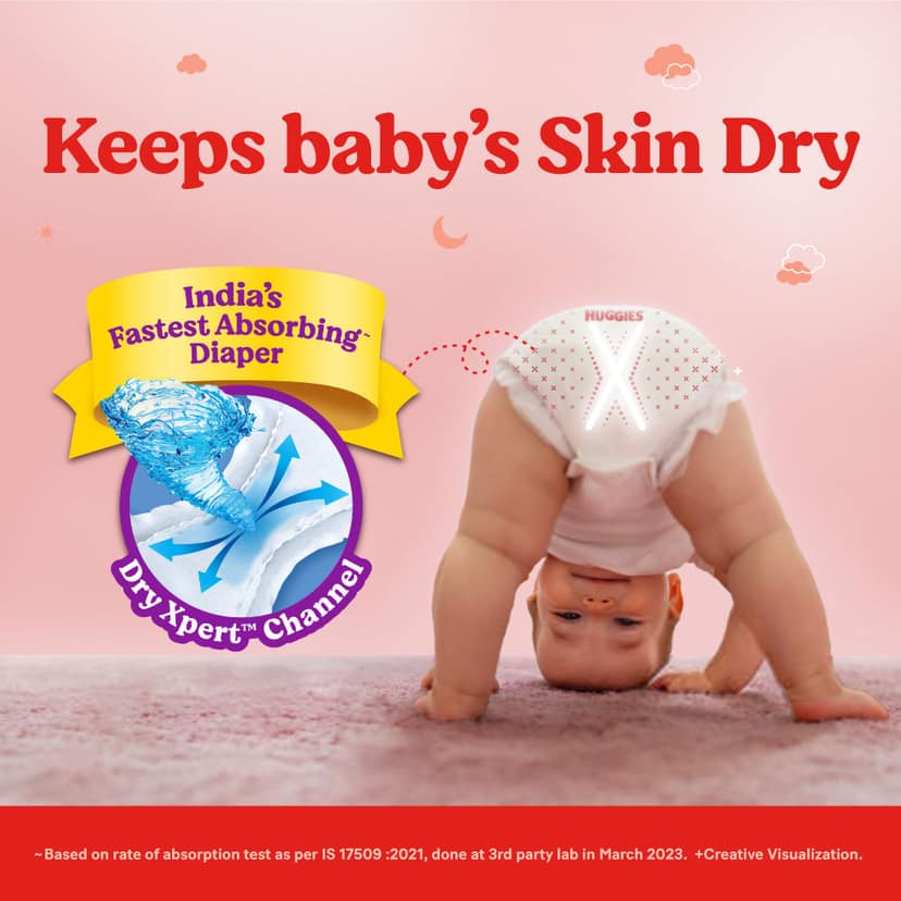 Huggies Complete Comfort Wonder Pants, India's Fastest Absorbing Diapers | XL Size view 2