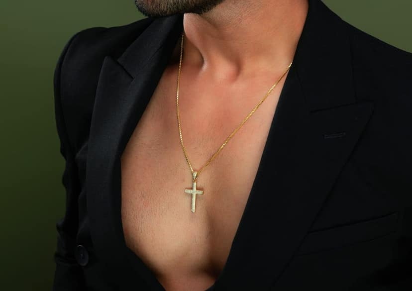 Iced Out Cross Pendant view 3