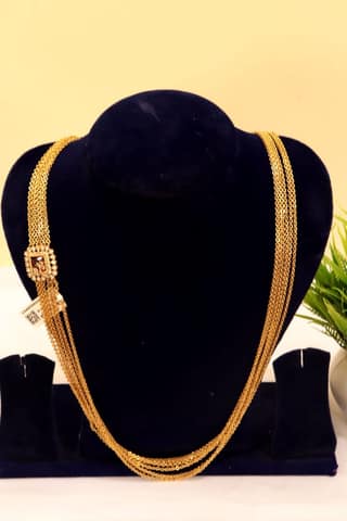 Bridal Gold Plated Long Haram Necklace Set With Earrings For Women