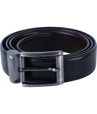 Tie & Cuffs Black PU Casual Belt