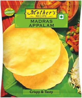 Mother's Recipe Appalam 4 " Pouch,100 Gram