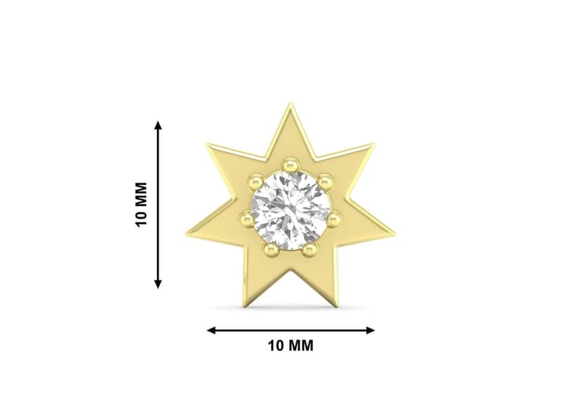 Star Struck Men's Ear Stud (1 Pc Only) view 8