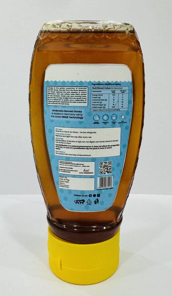 Squeezy Multi-Flower Honey 400g (Raw & Unprocessed) view 2