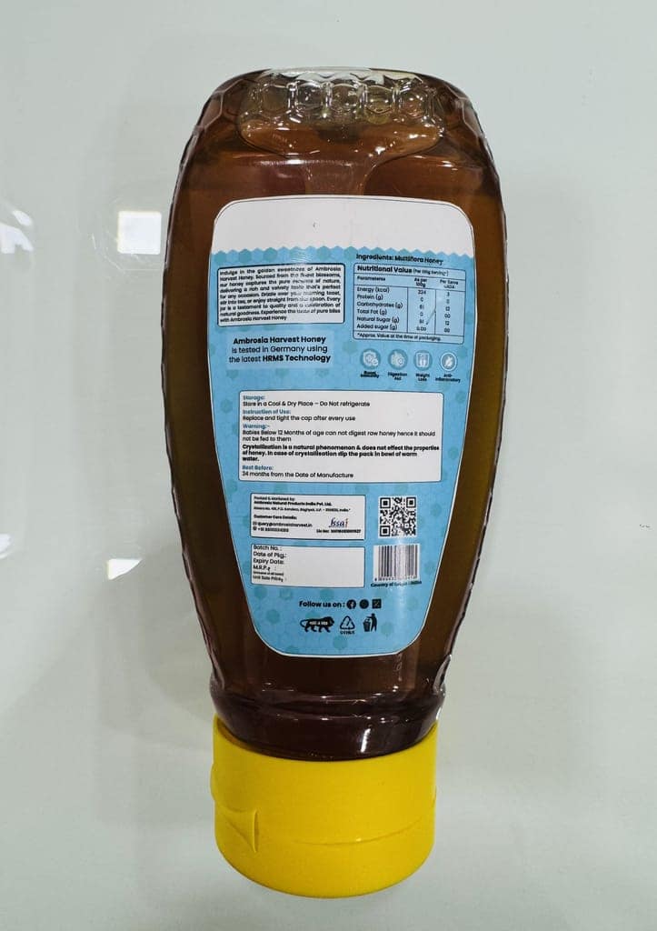 Squeezy Multi-Flower Honey 400g (Raw & Unprocessed) view 3