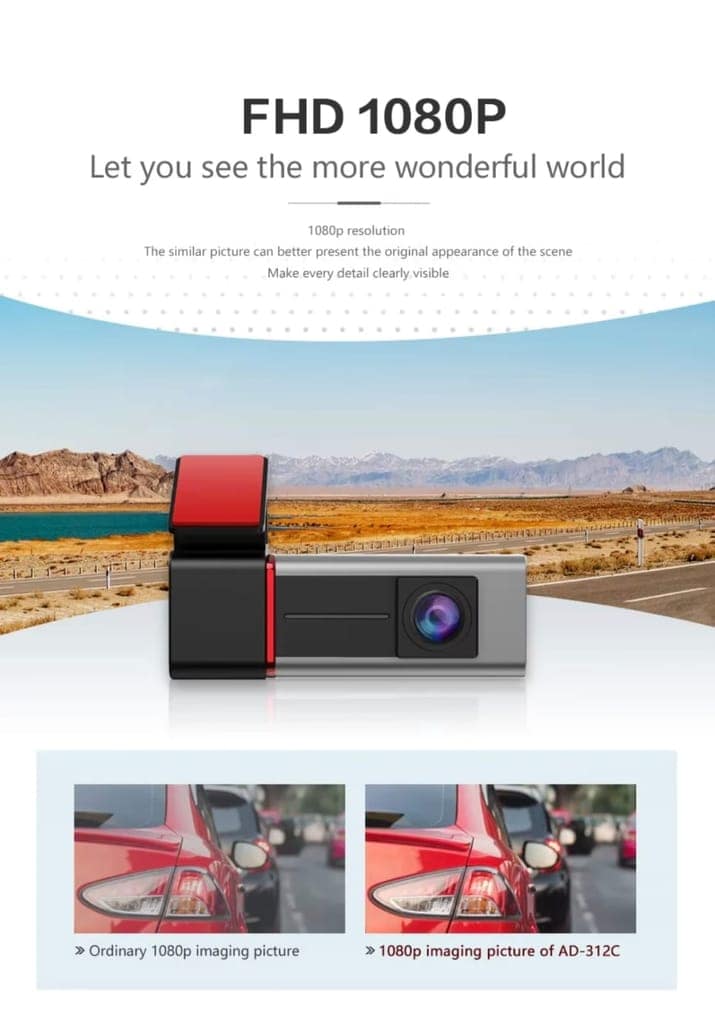 AUSHA 1080p Full HD Car Dash Camera with Starlight Night Vision | 150° Wide Angle, G-Sensor, Loop Recording view 6