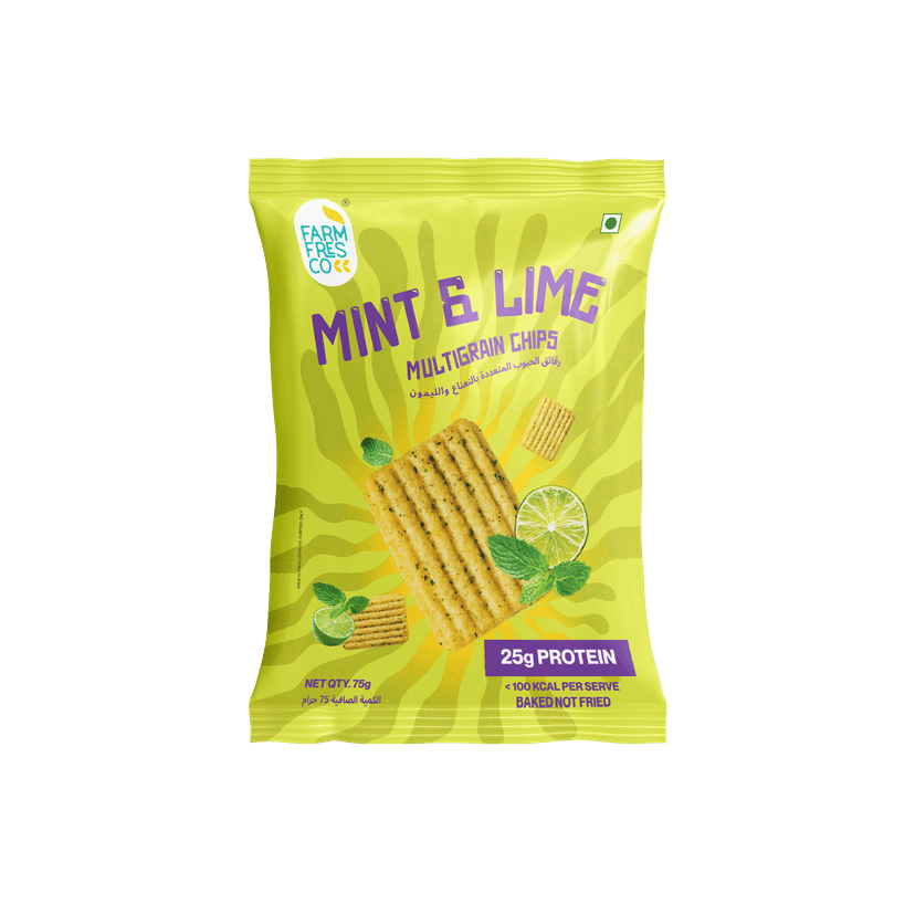 Mint & Lime Protein Multigrain Chips (75g | 25g Plant Protein)