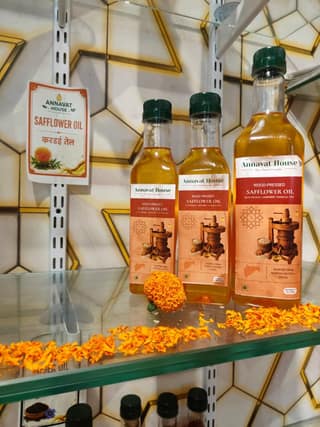 Annavat House Wood-Pressed Safflower Oil (200ml) | Pure & Unrefined | Traditional Cooking Oil