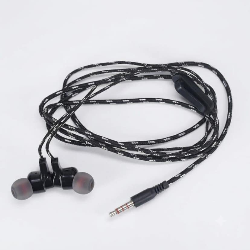 Wired In-Ear Earphones with 3.5mm Jack & Mic (Random Color)