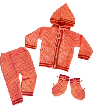 LITTLE PANDA Single Unisex for Baby Woollen Pullover ( Peach )
