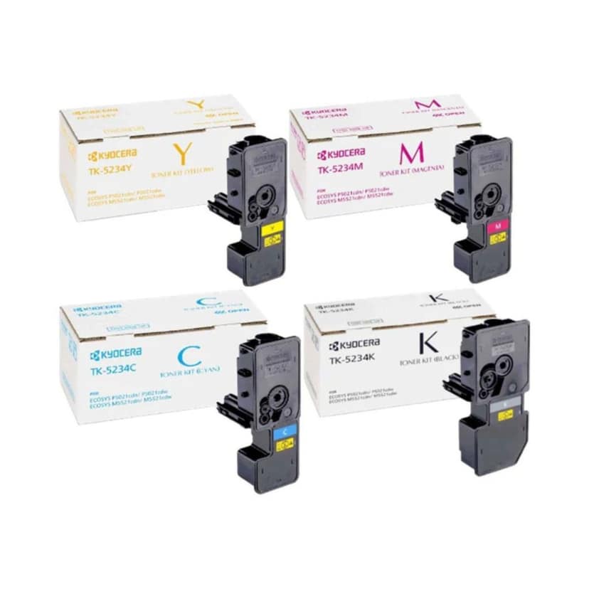 Kyocera TK-5234 Toner Kit (Set of 4) P5021cdn/cdw, M5521cdn/cdw