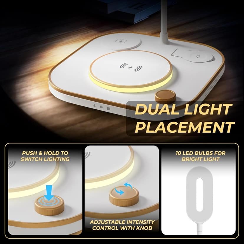 JCBL Accessories 5-in-1 Wireless Charger For Mobile (White) view 2