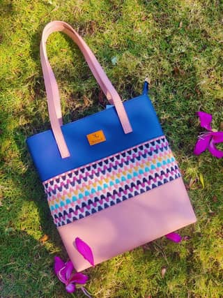 Cotton-Grape Candy Tote Bag