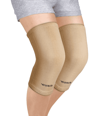 Vissco Unisex Sports Knee Supports Pair of 1 Beige ( L - Size )