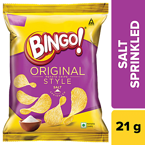 Bingo Potato Chips - Original Style, Salt, 21 g