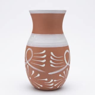 Hand Painted Terracotta Decorative Vase 1pc
