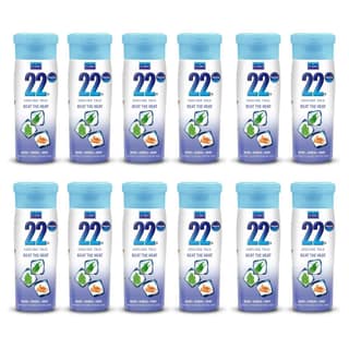 Vi-John 22 Degree Cooling Talc Beat the Heat Neem,Sandal and Mint-300g (Pack of 12)