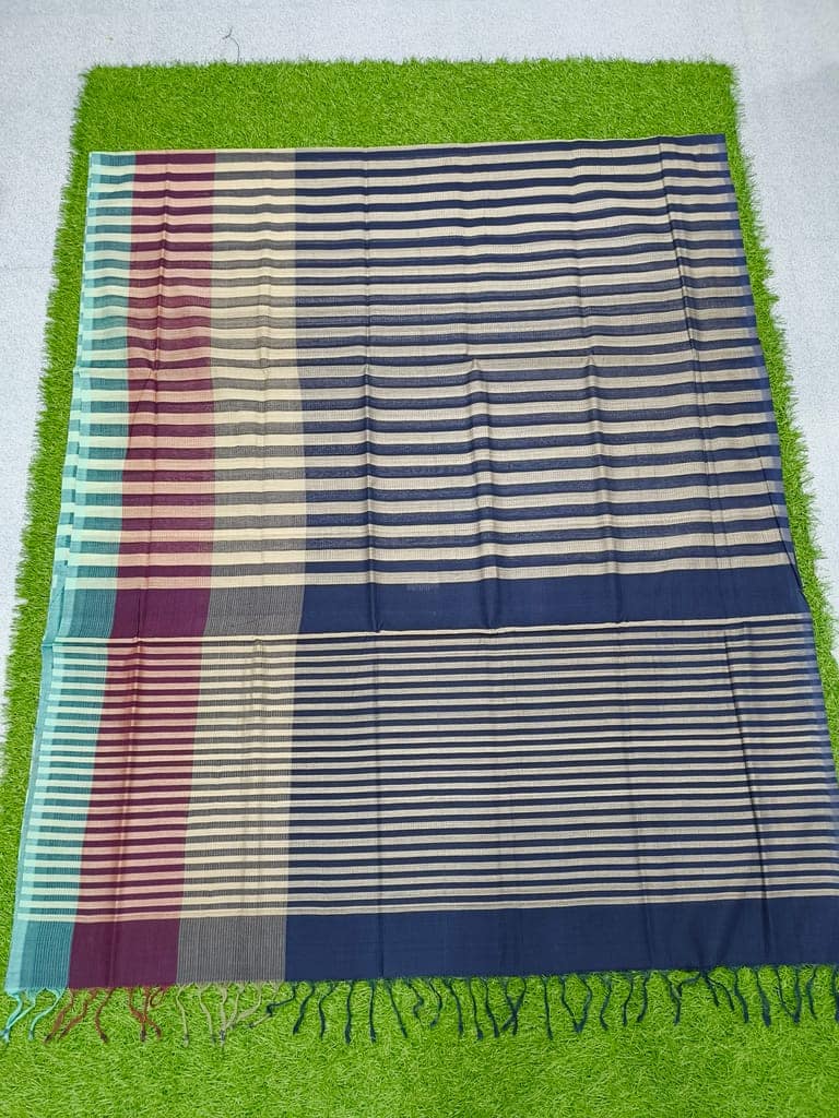 MORI HANDLOOMS COTTON STRIPES SAREES view 4
