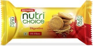 Britannia NutriChoice Digestive High Fibre Biscuits - Made From Whole Wheat & Bran, Healthy Snack, 100 g