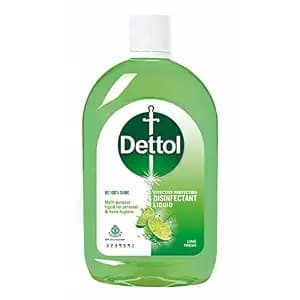Dettol Liquid Disinfectant for Floor Cleaner, Surface Disinfection , Personal Hygiene (Lime Fresh),, 1l