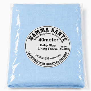 Blue Cotton Lining Fabric (Bada Panna), Blue Cotton Lining Fibre (Bada Panna), Blue Lining Cloth (Bada Panna), Soft Blue Cotton Lining (Bada Panna), Blue Garment Lining Fabric (Bada Panna)