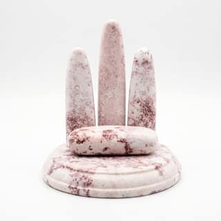 PINK MARBLE MONOLITH DECORATIVE PIECE