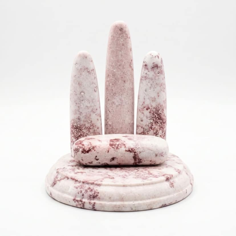 PINK MARBLE MONOLITH DECORATIVE PIECE