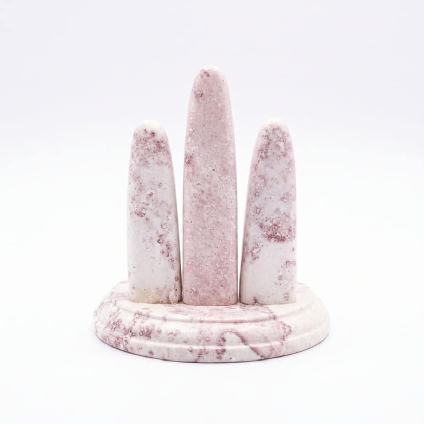 PINK MARBLE MONOLITH DECORATIVE PIECE view 3