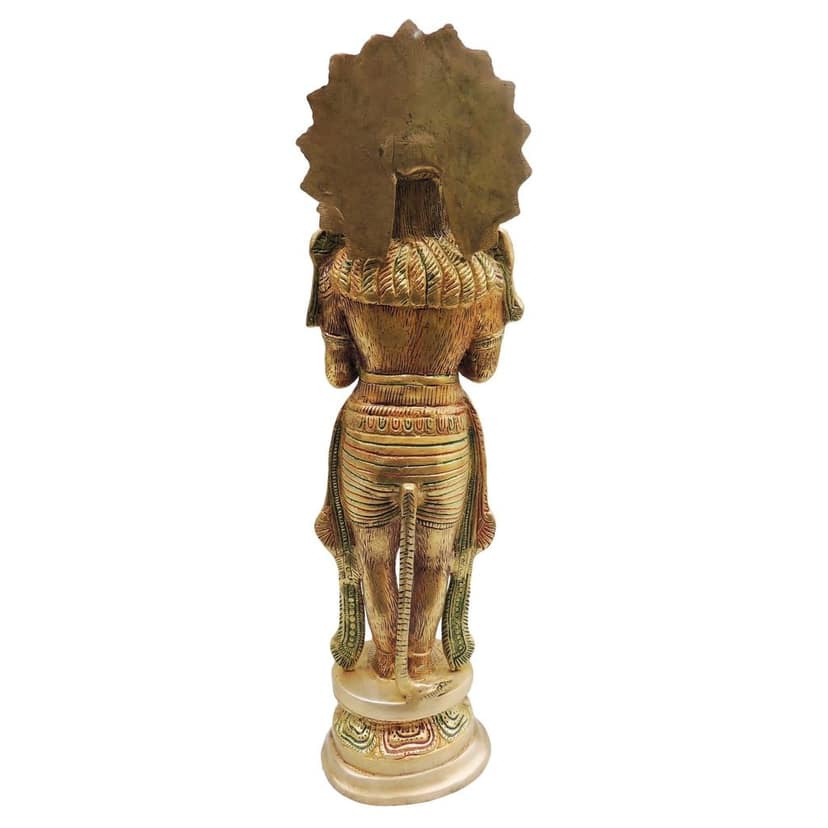 Brass Standing Hanuman Ji God Idol - Powerful Devotional Statue, Height : 17 Inch (BSMAS498) view 3