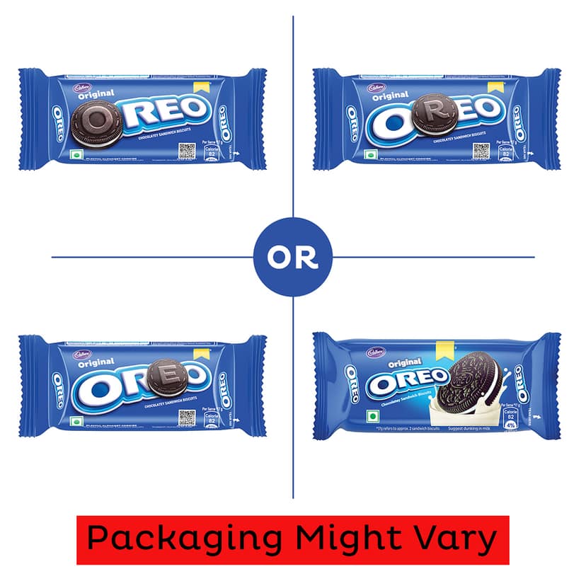 Cadbury Oreo Vanilla flavour Cookie Sandwich Cream Biscuit, 43.75 g view 3