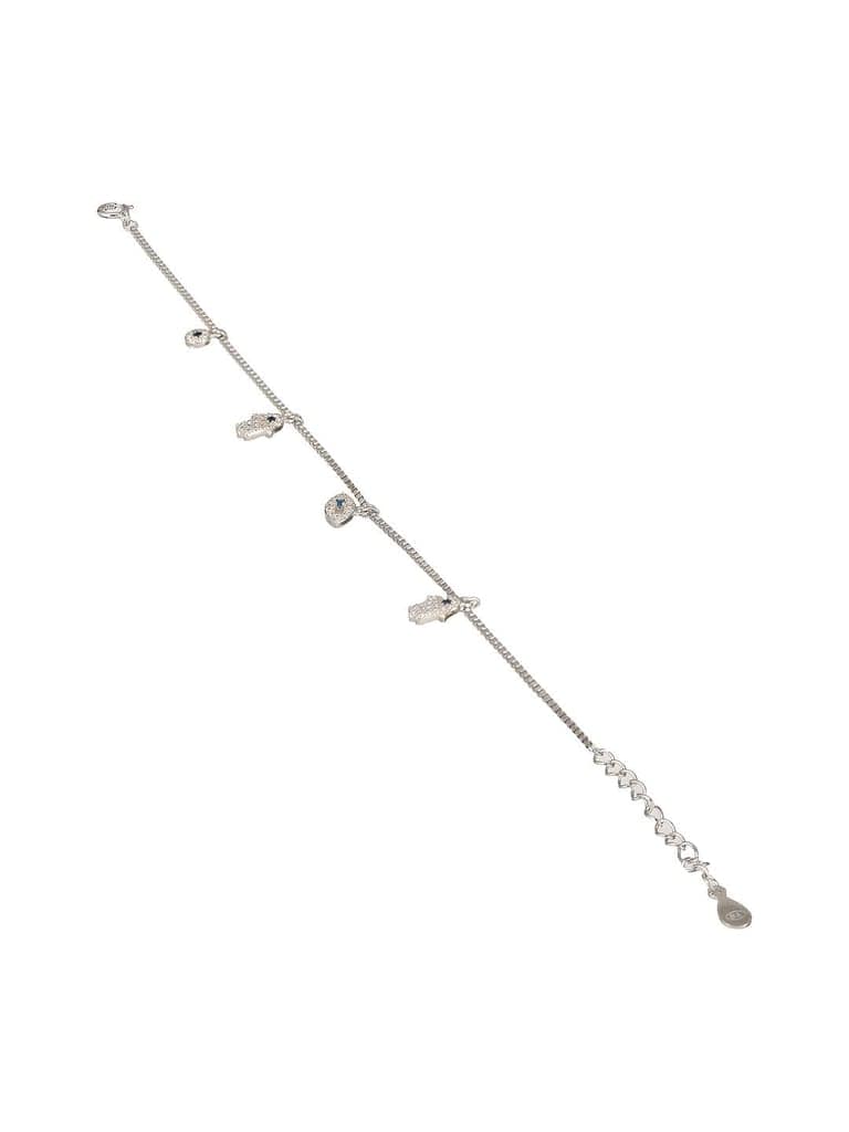 925 Sterling Silver Zircon Studded Evil Eye DailywearWraparound Adjustable Tennis Bracelet view 8