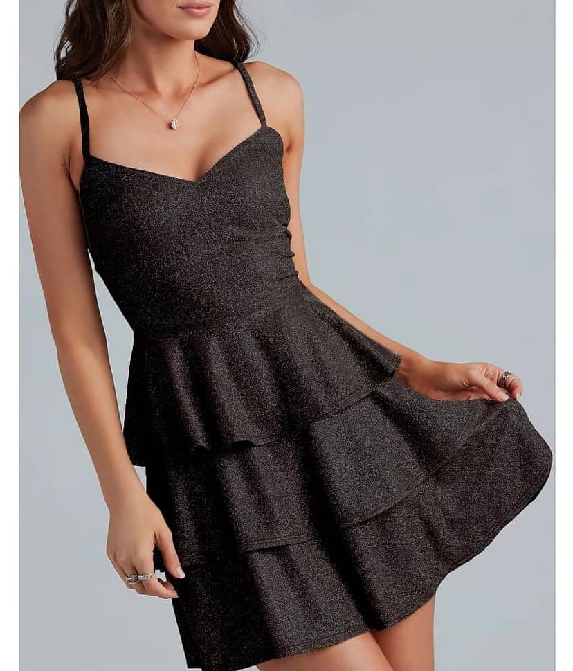 Addyvero Women Polyester Embellished Fit & Flare Dress ( Maroon ) view 2