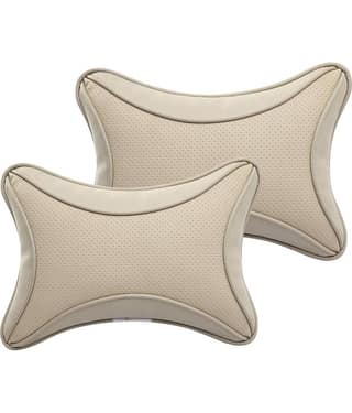 Auto Hub Neck Cushions Set of 2 Beige
