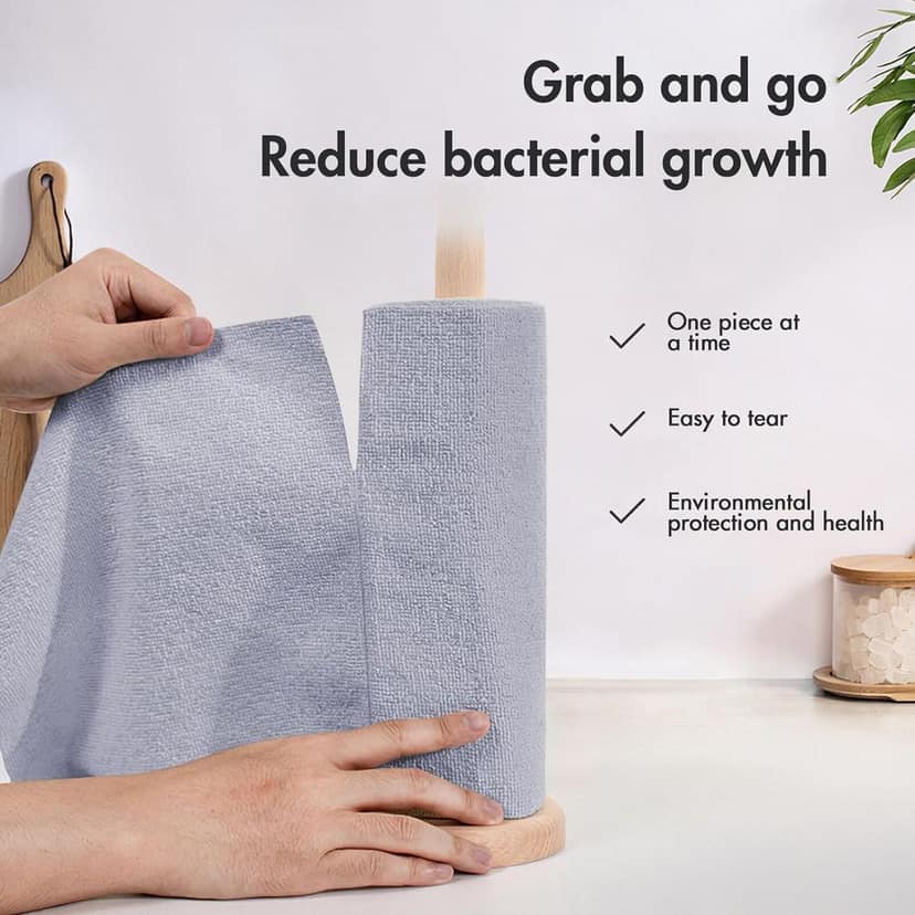 Absorbent Light Blue Non-Woven Disposable Cleaning Cloths Roll view 2