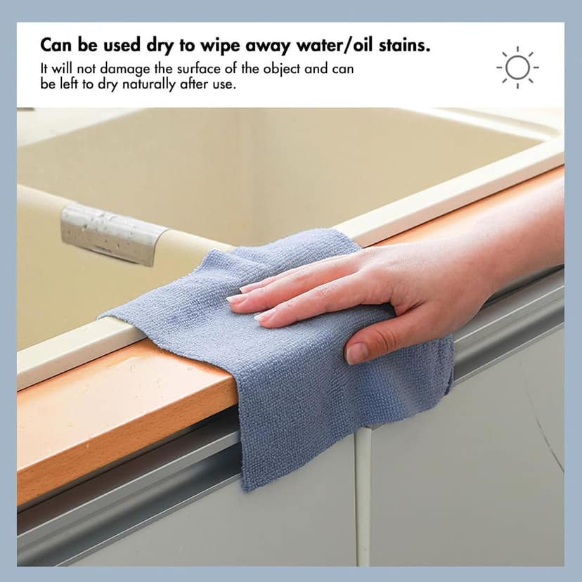 Absorbent Light Blue Non-Woven Disposable Cleaning Cloths Roll view 5