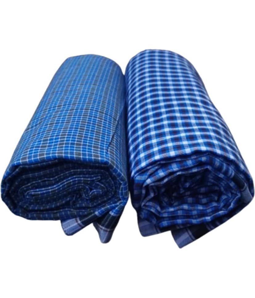VUNNAVA Polyester Men's Lungi Multicolor ( Pack of 2 )