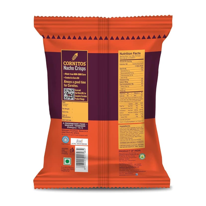 Cornitos Nacho Crisps, Tikka Masala, 55G view 2